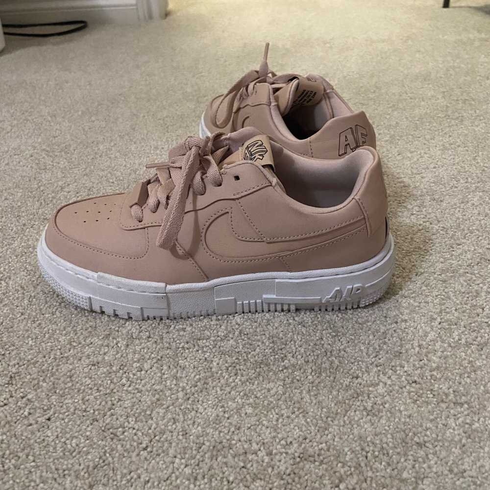 Nike Women's Sneakers in Beige and White